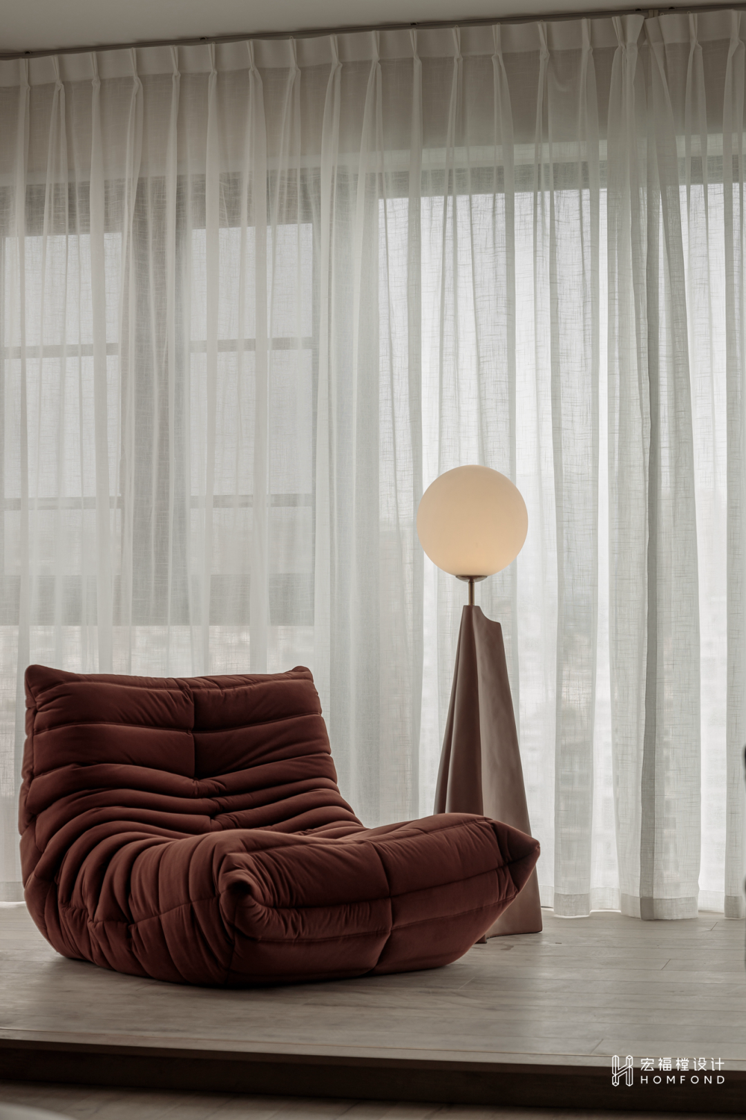 静谧黑+趣味橙，宁静自然的纯洁空间 | 宏福樘设计-14