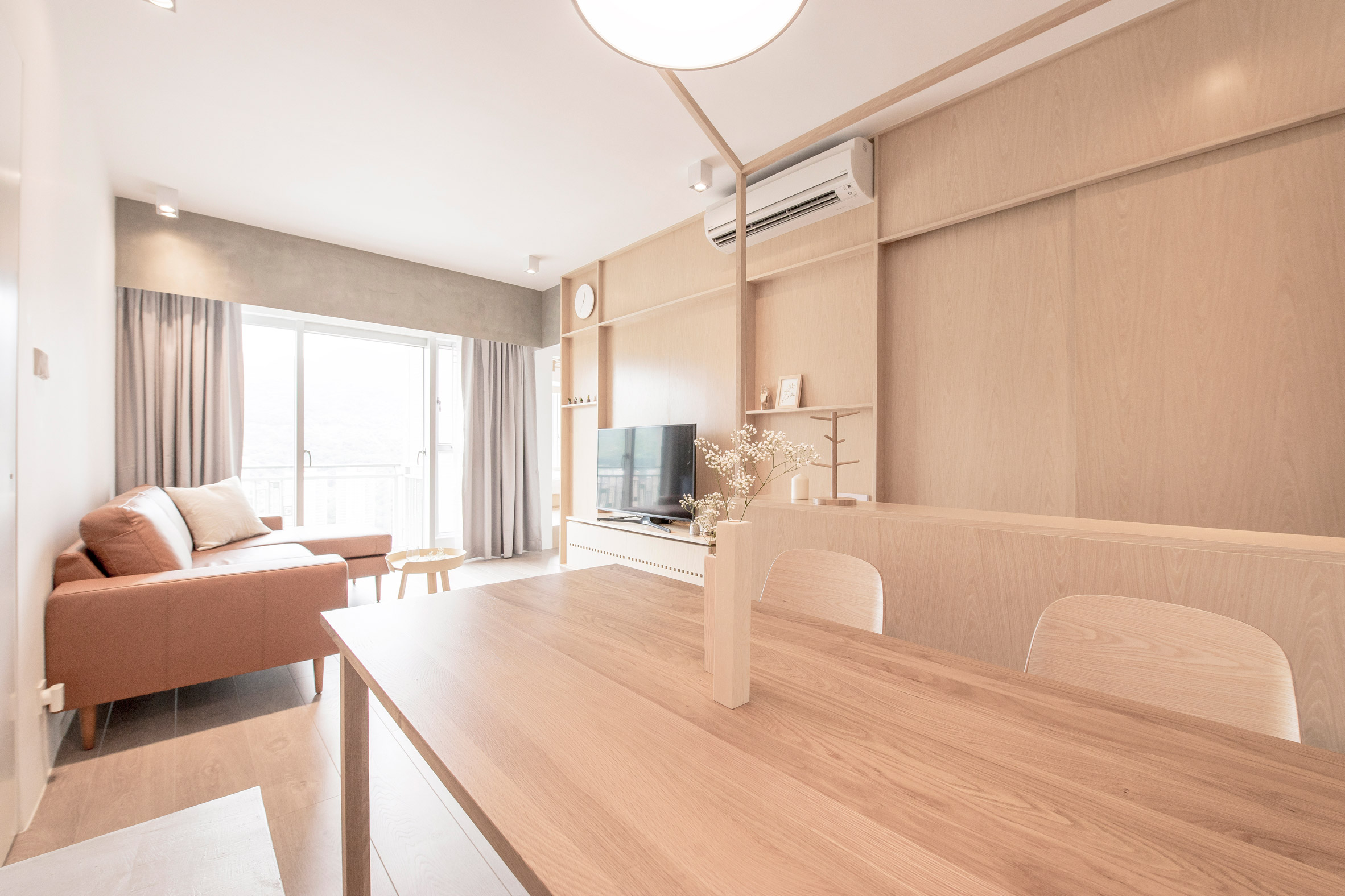 House-shaped frame encloses dining area in compact Hong Kong apartment-13