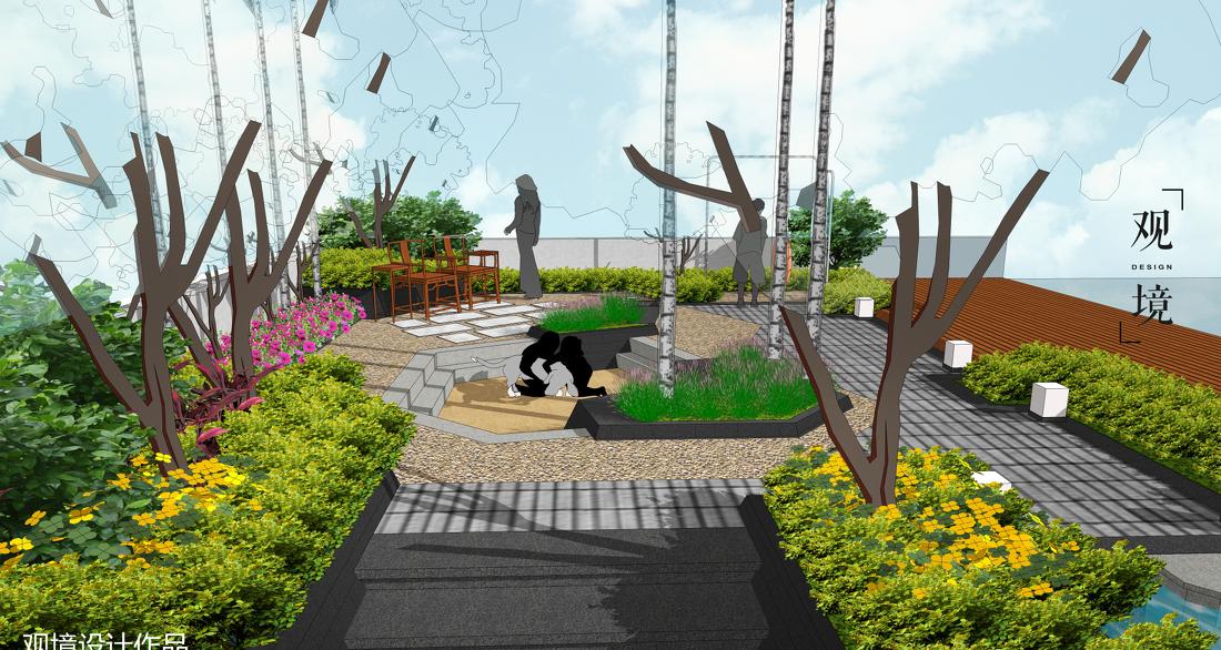 蔡先生南向屋顶花园——室内外景观相互渗透的无缝衔接设计-12