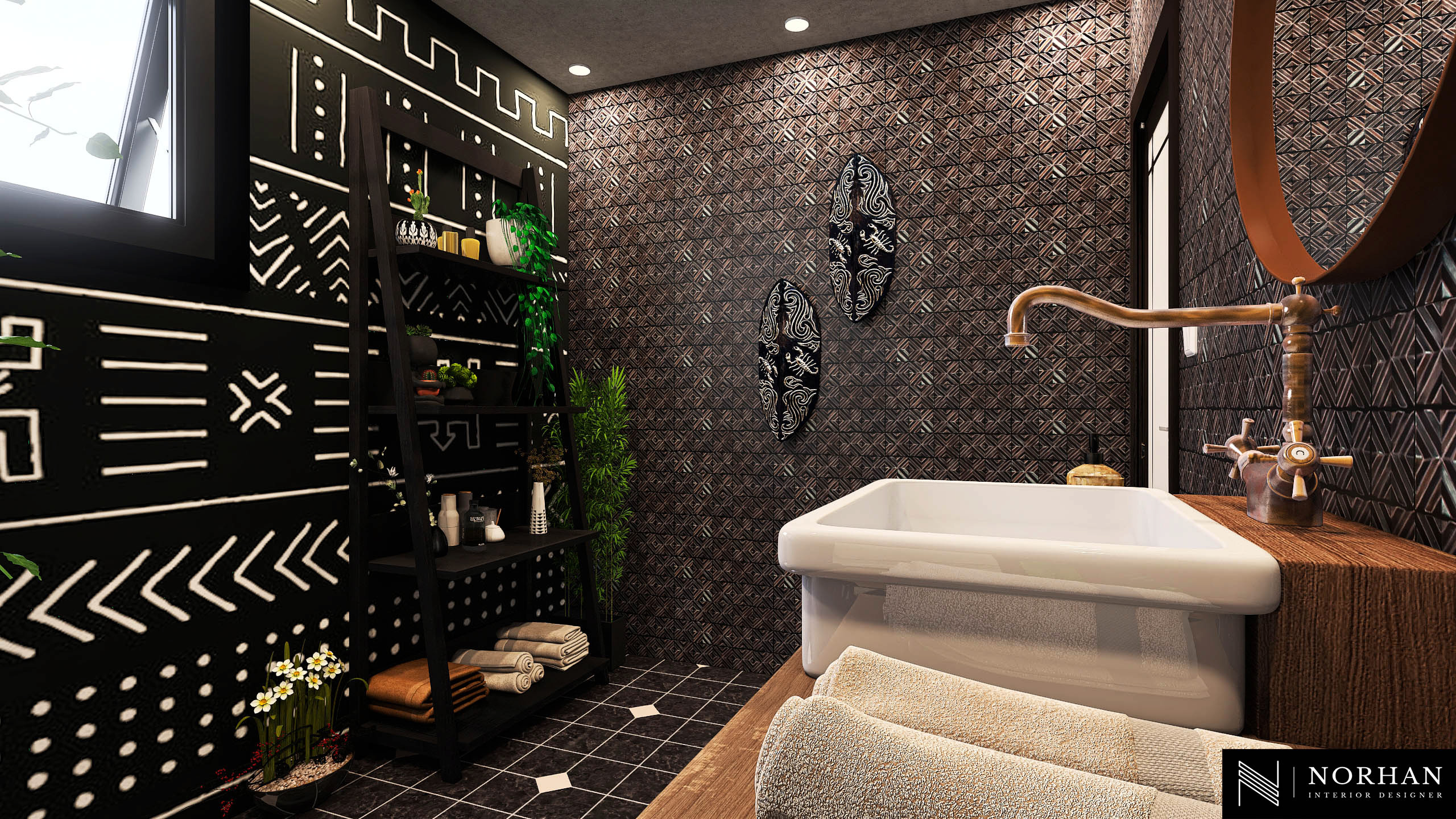 Apartement in African style-35