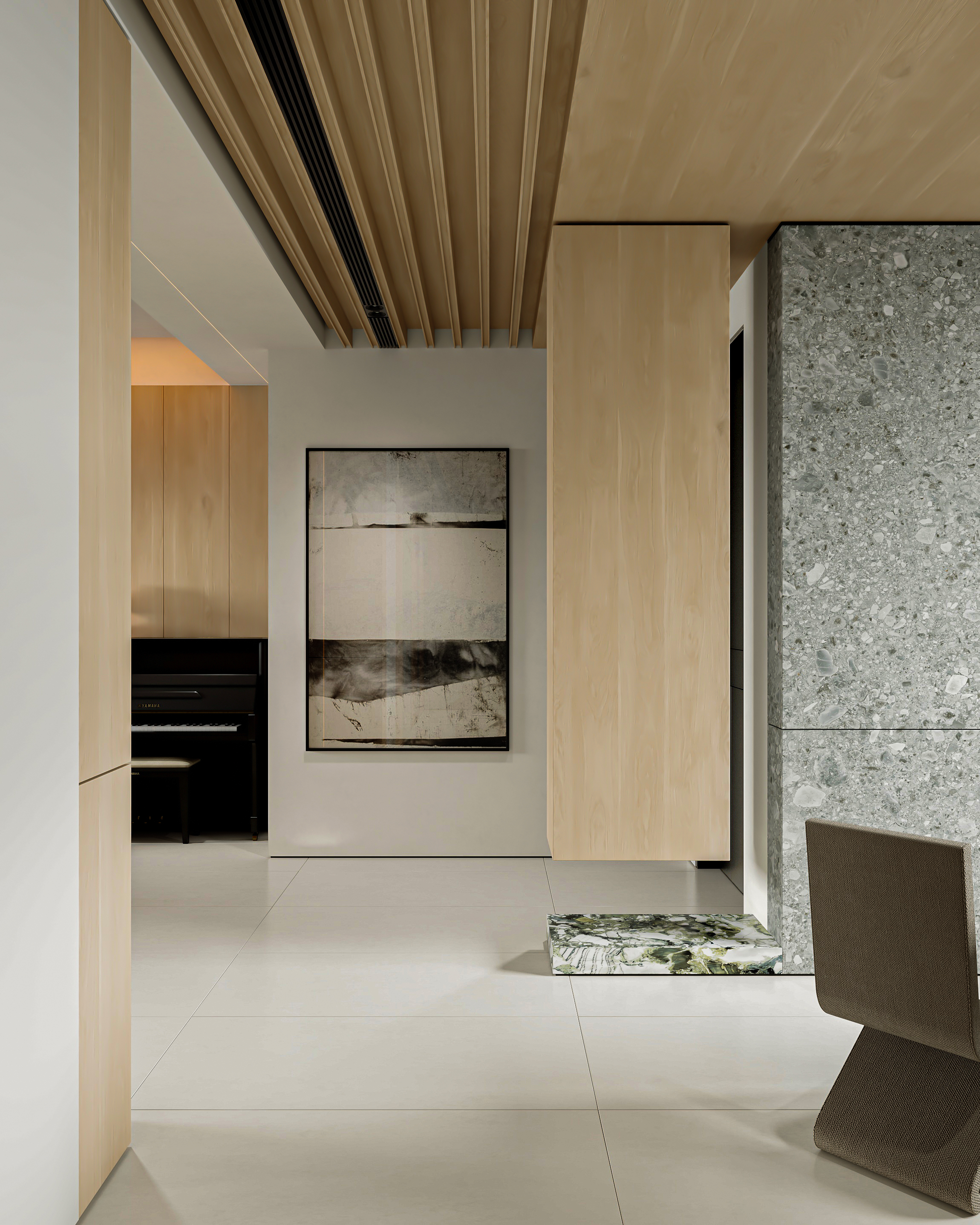 现代原木加水磨石平层套房-9