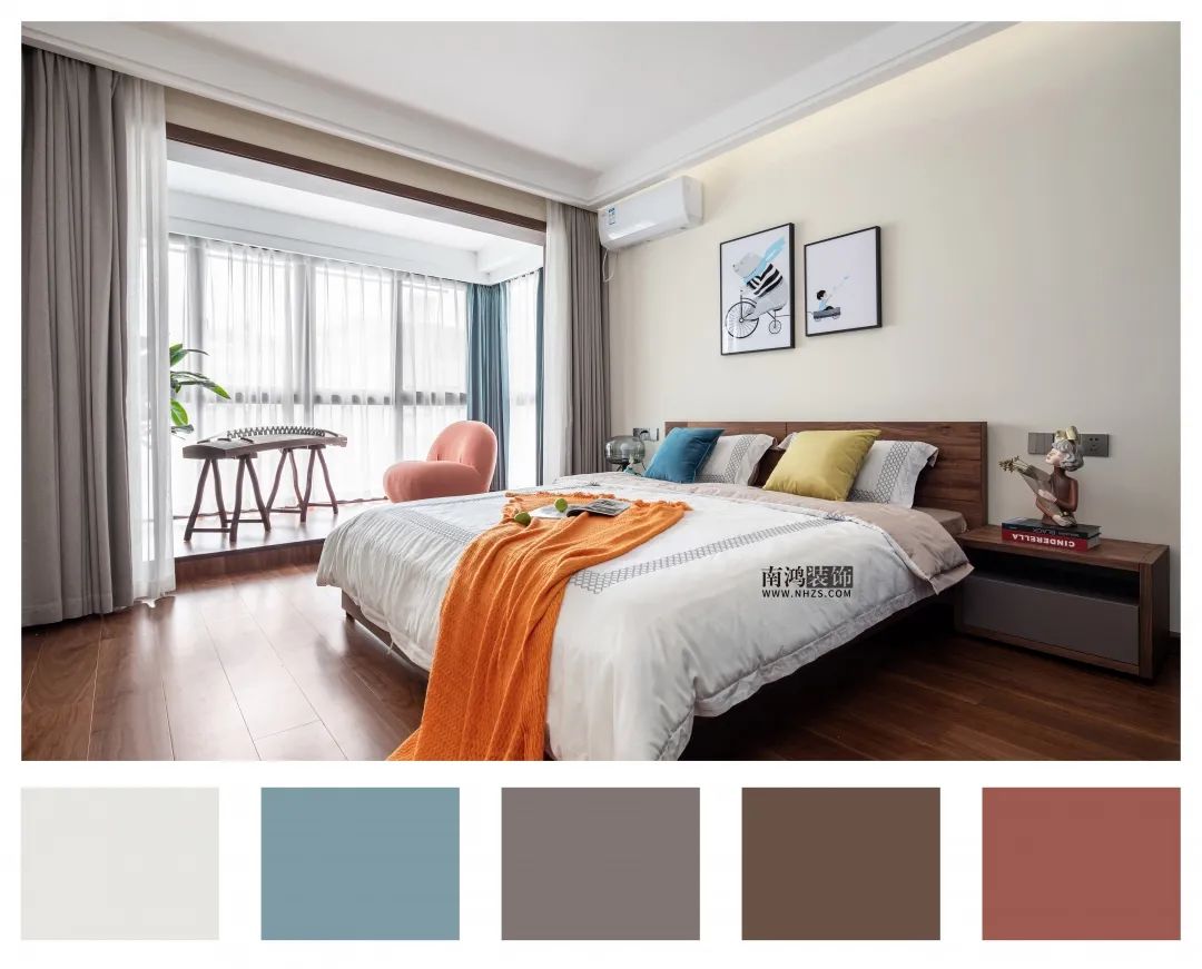 天一家园现代风格胡桃木家居设计丨浙江南鸿装饰-50