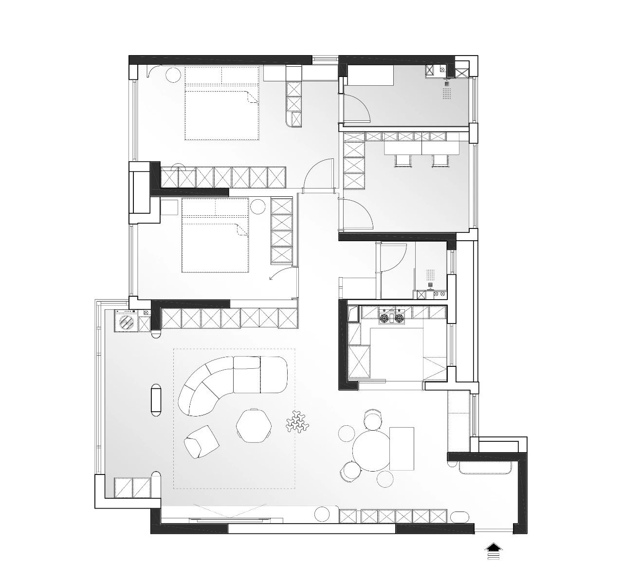 湖北中交越秀知园 128㎡温柔质感丨中国湖北丨武汉咫尺空间设计-42