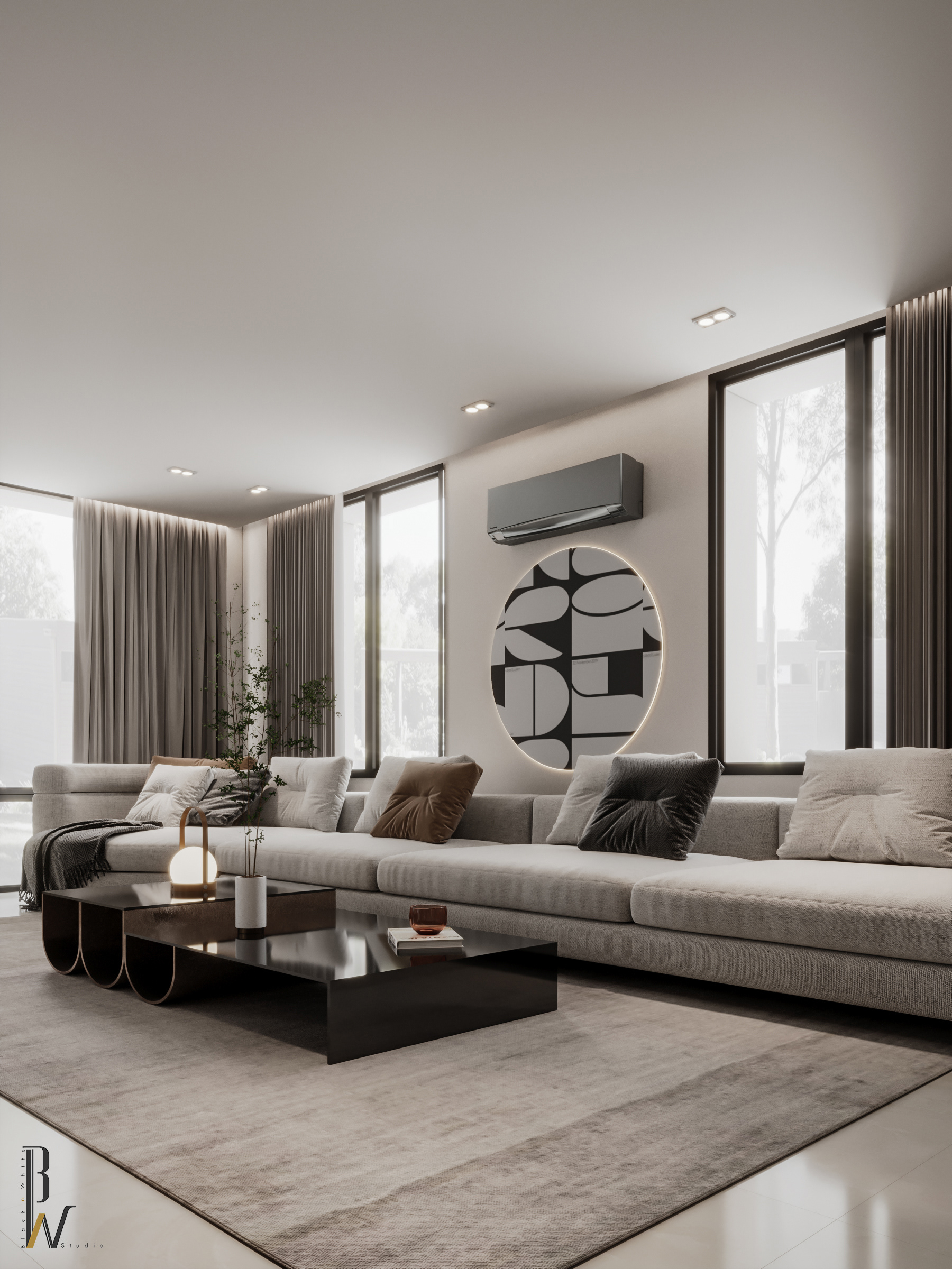 大厅和主卧室丨摩洛哥丨Black N White-7