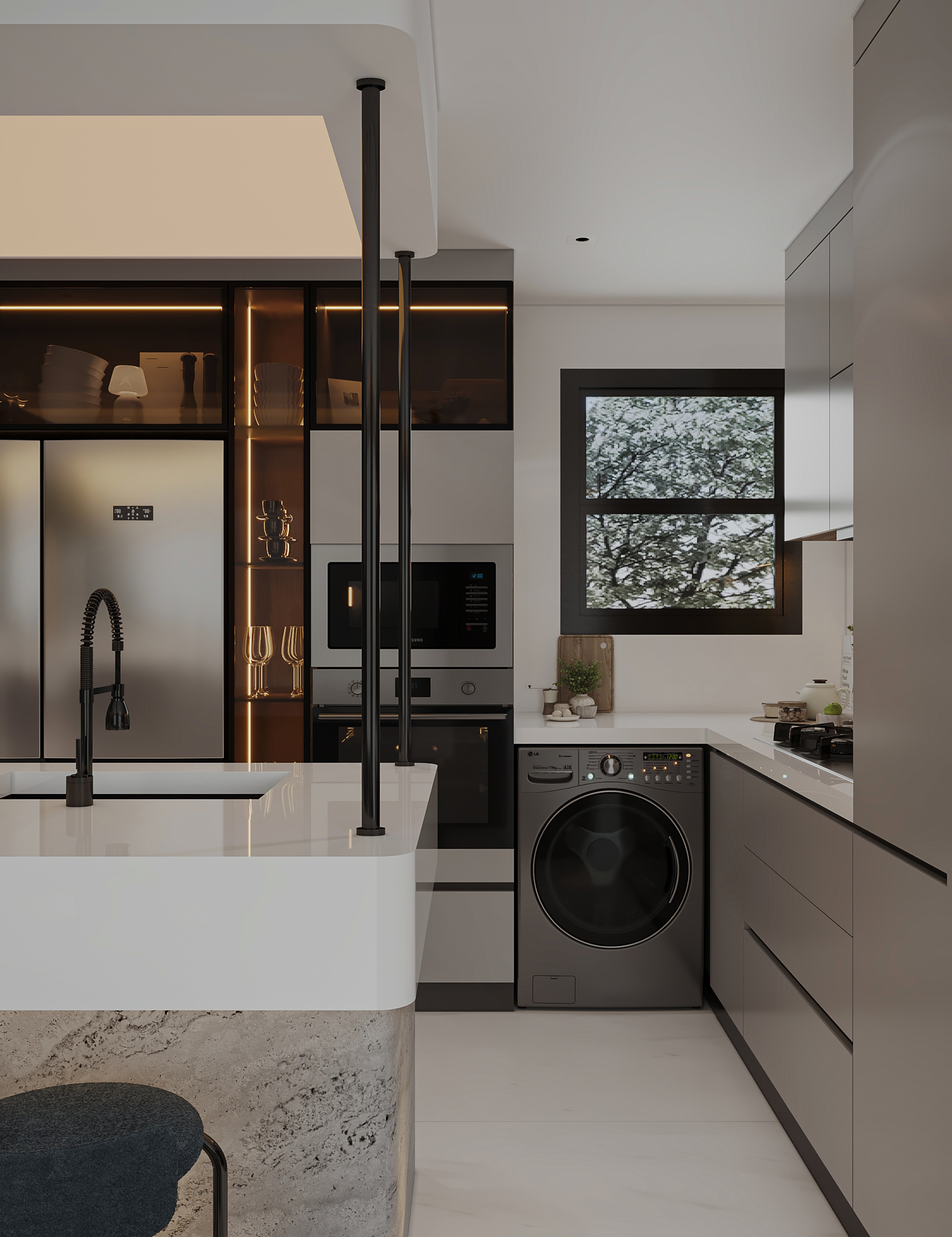 接待处与厨房设计（接待处部分）丨埃及丨Hagar Okasha-12