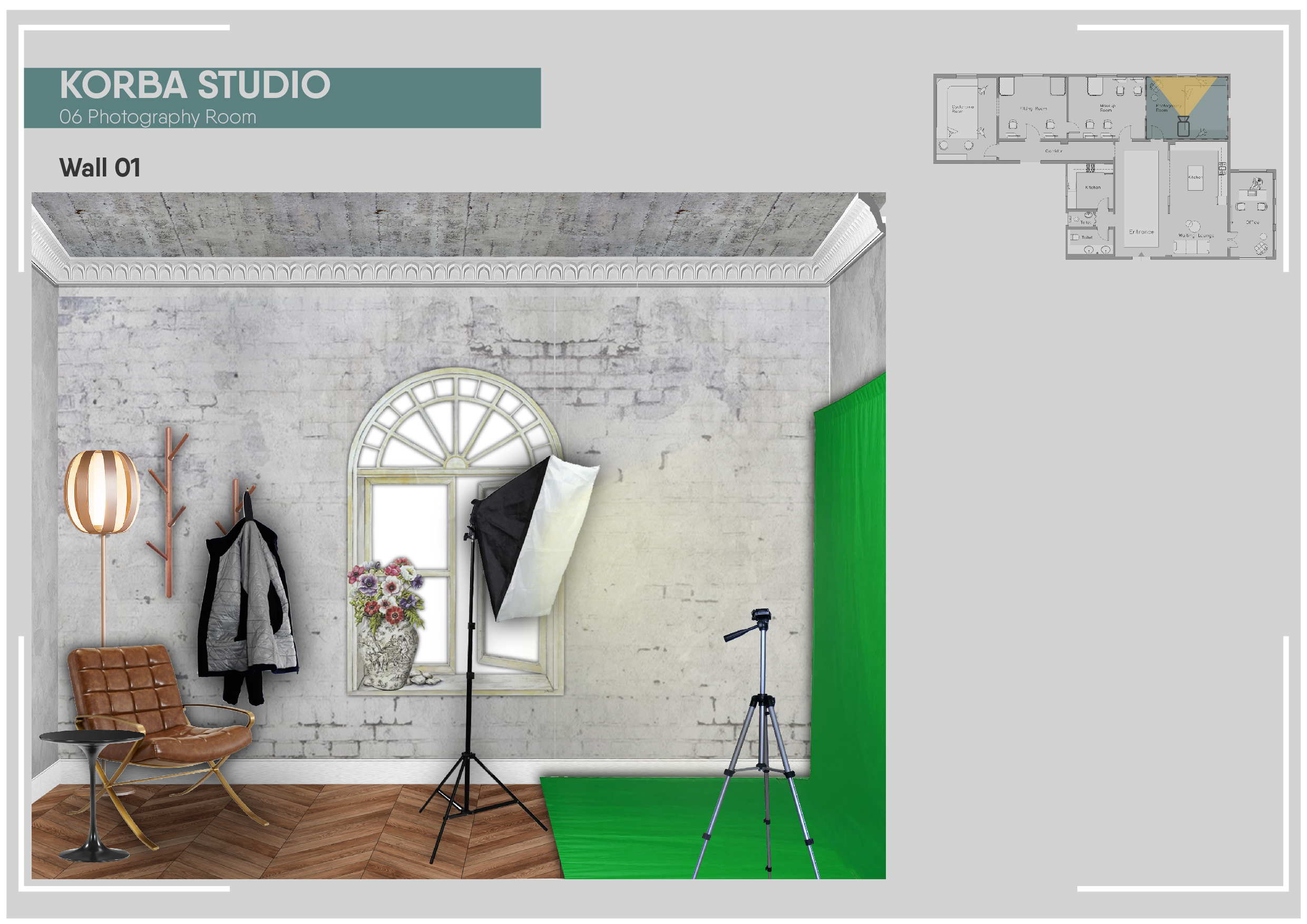 Photography Studio 2D Interior Design & Mood Board-17