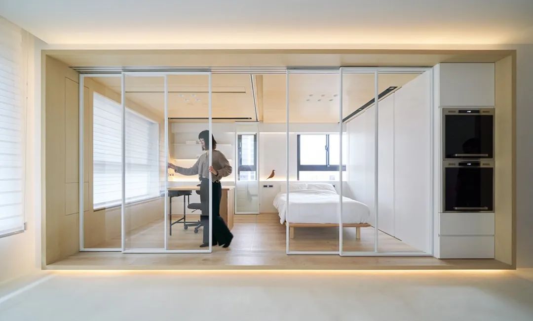 50㎡两居室小宅，弹性利用空间，打造充满变化的盒中盒 | 虫点子设计-28