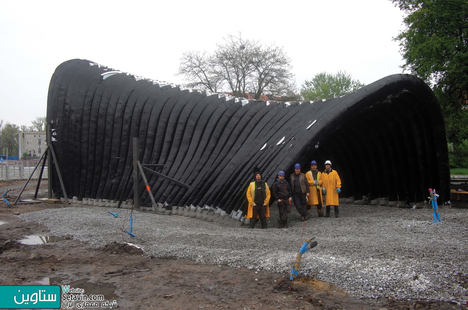 钢结构拱形展馆NAWA丨波兰弗罗茨瓦夫丨Oskar Zieta团队-25