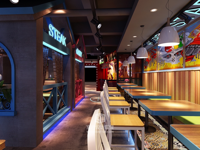 成都西餐厅装修设计——小牛凯西主题餐厅装修设计-2