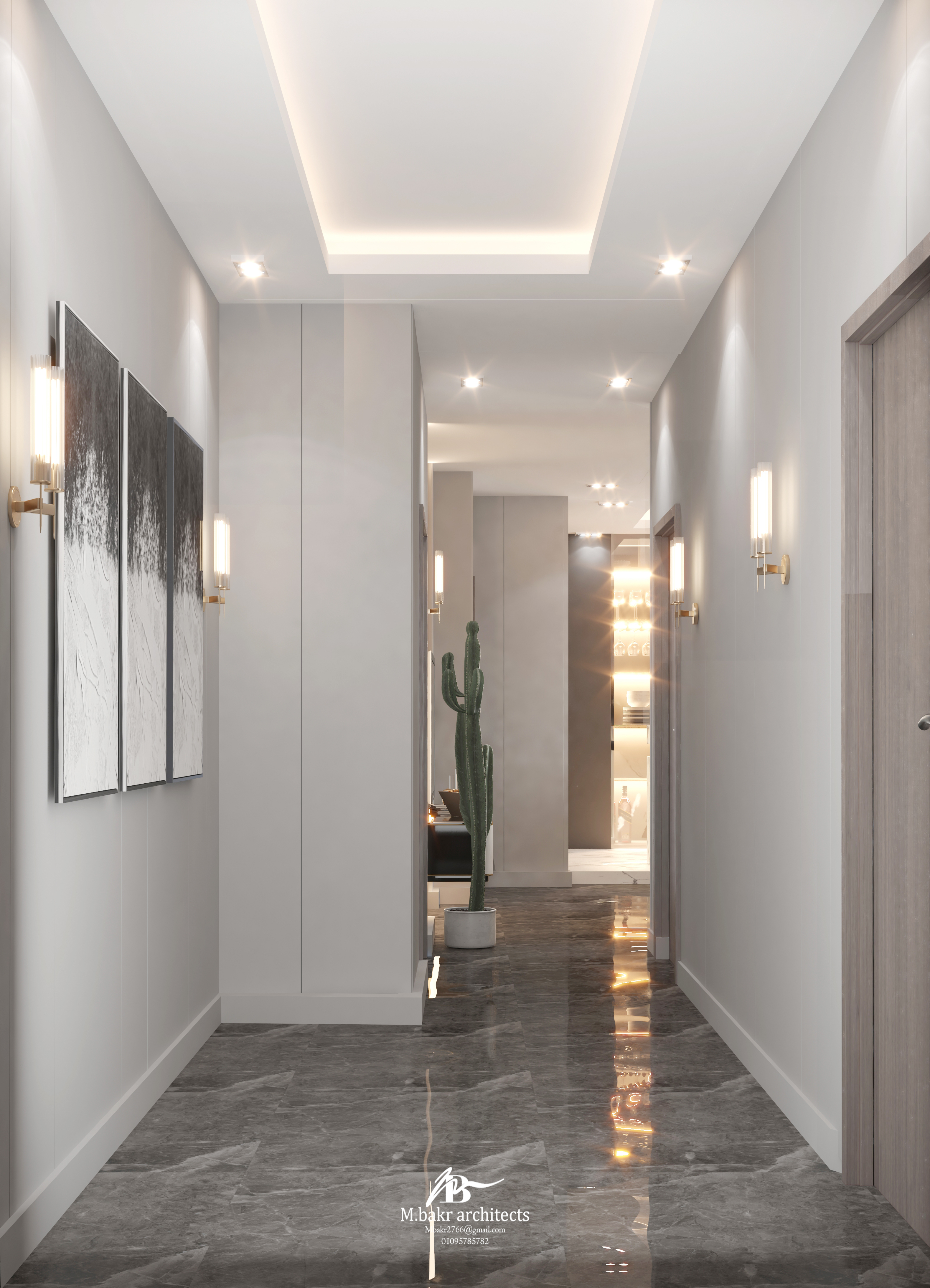 客厅室内设计丨mohamed bakr Architects-7