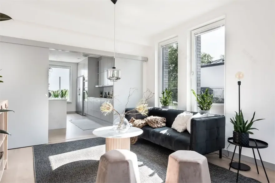 瑞典 88 平米现代厨房设计,美食优先的宽敞生活空间-4