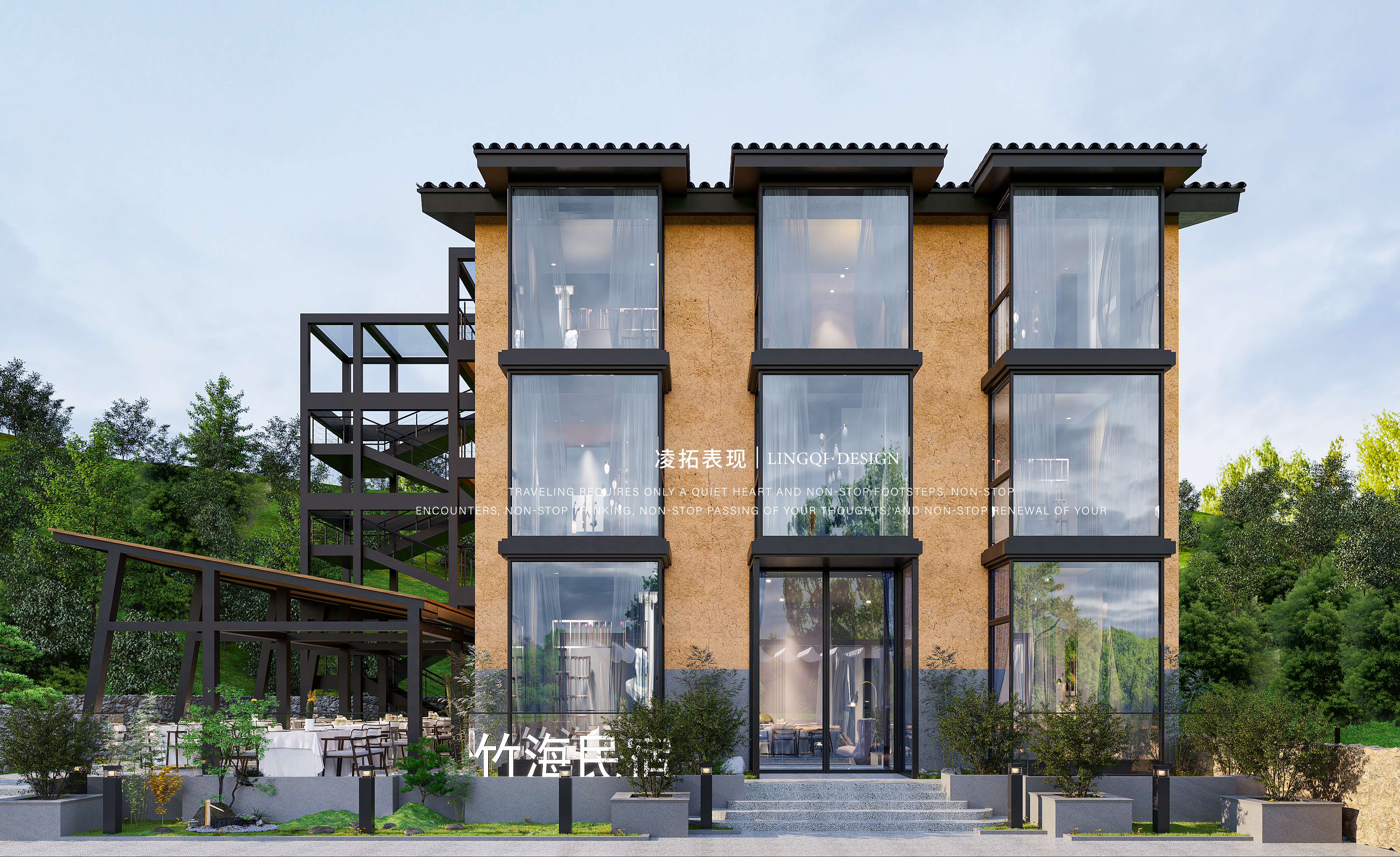 民宿外观效果图2-6