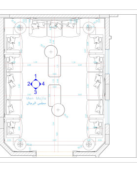 Shop drawing of Men Majlis in KAS