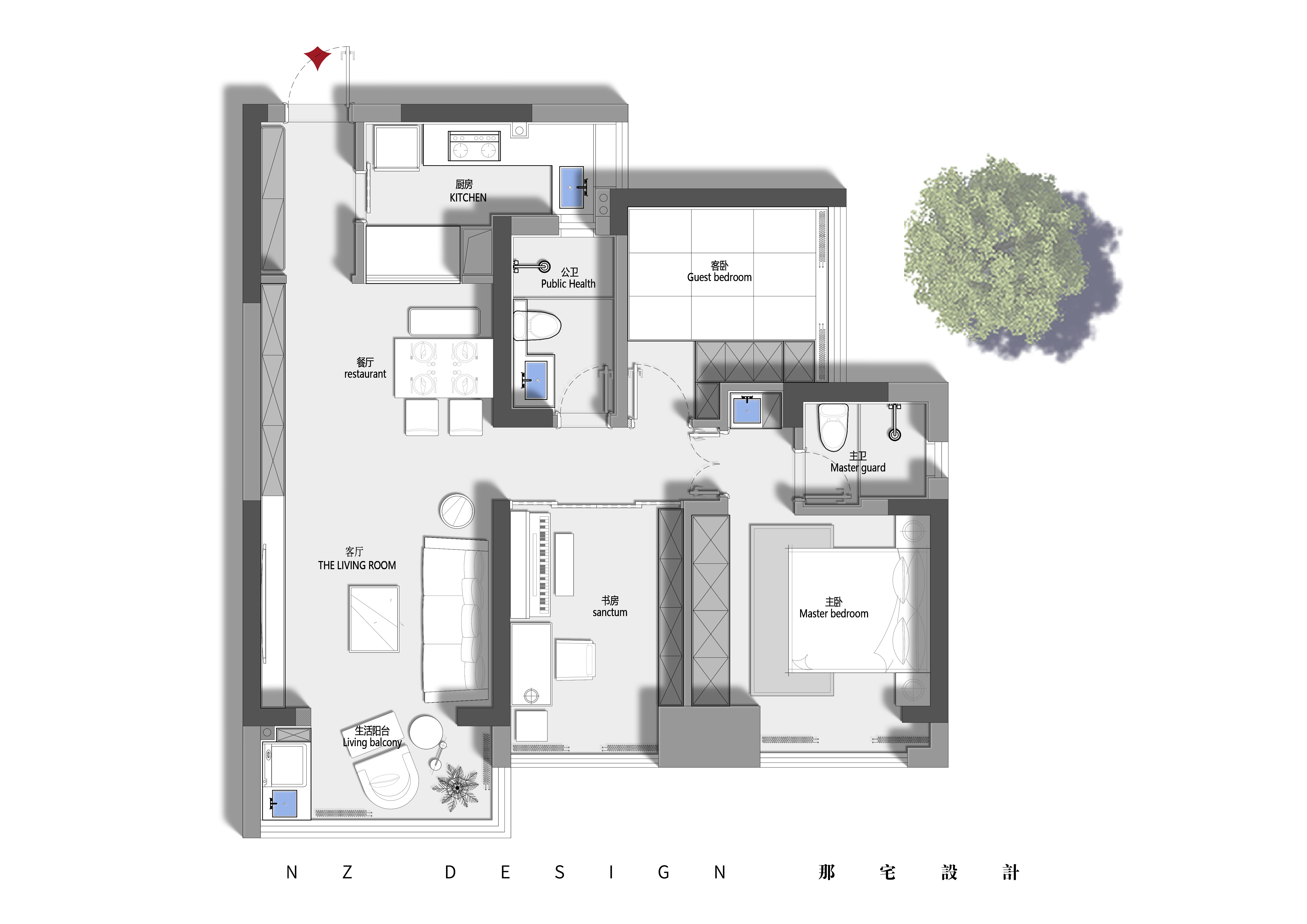 90后两人一猫的惬意法式奶油风丨中国深圳丨那宅设计事务所-11