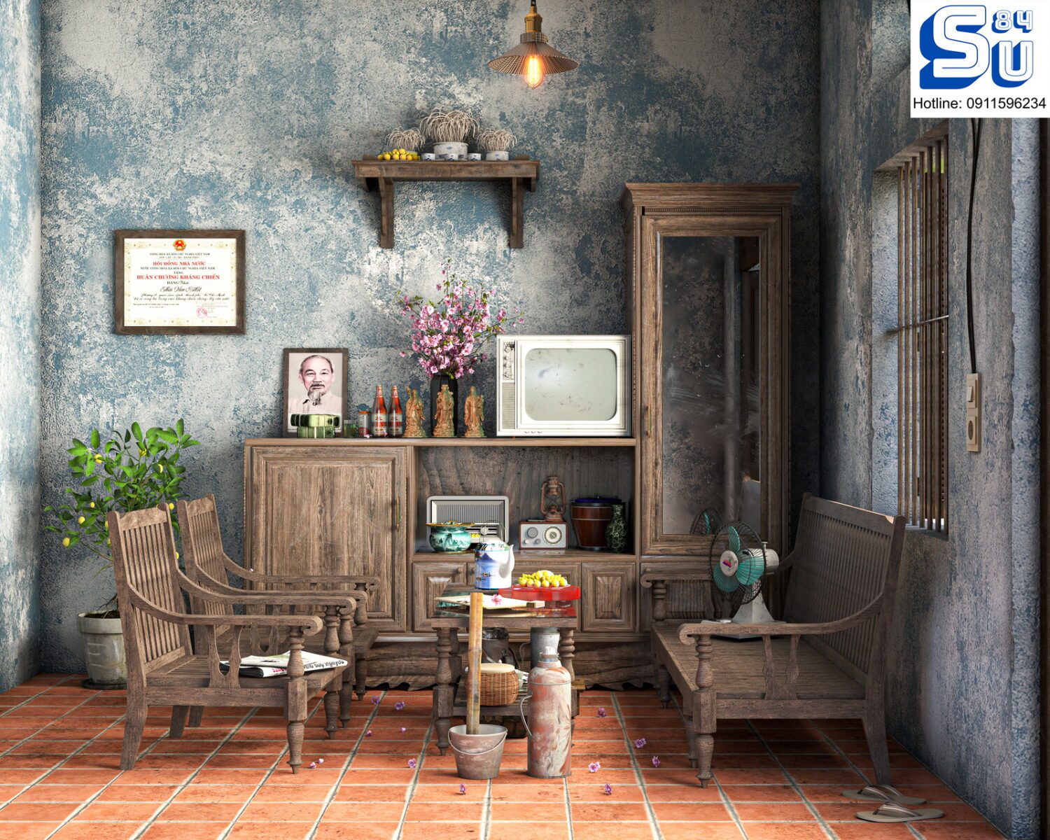 SketchUp 房屋外部模型丨Tran nam-5