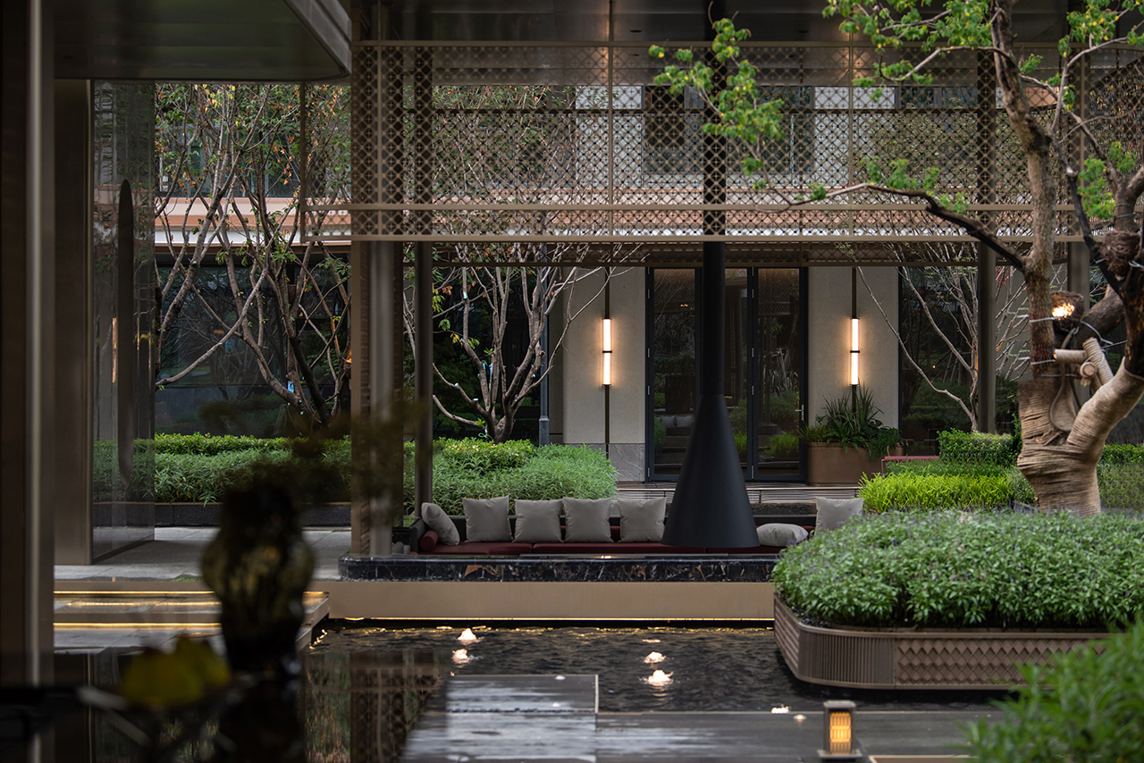 西安中铁建西派玺悦示范区景观SU模型-1