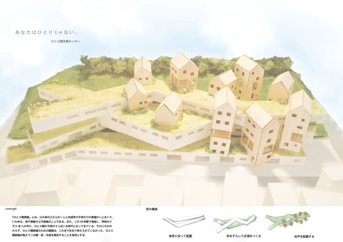 ひとり親支援センター(一人亲支援中心)丨名城大学理工学部建筑学科柳沢研究室-1