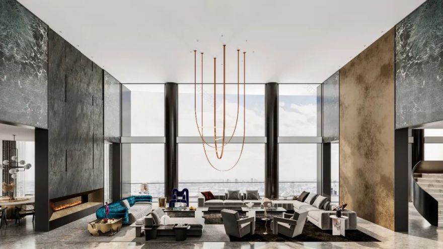 上海 1200㎡大平层,现代与自然完美结合-19