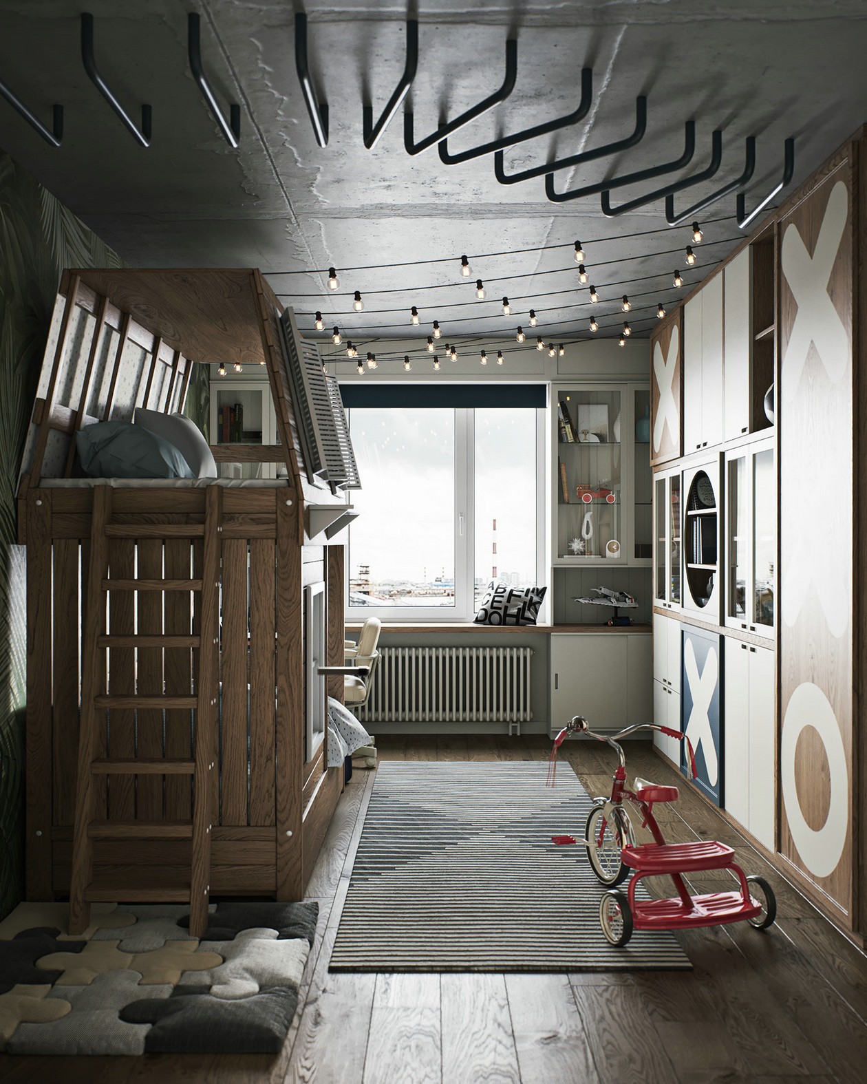 97㎡混搭 风色彩丰富，布局大胆-14