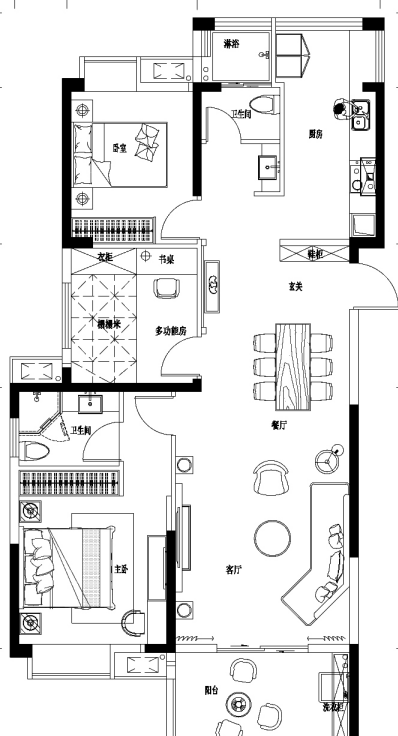 
仙桃康湾熙岸户型二样板间 -0