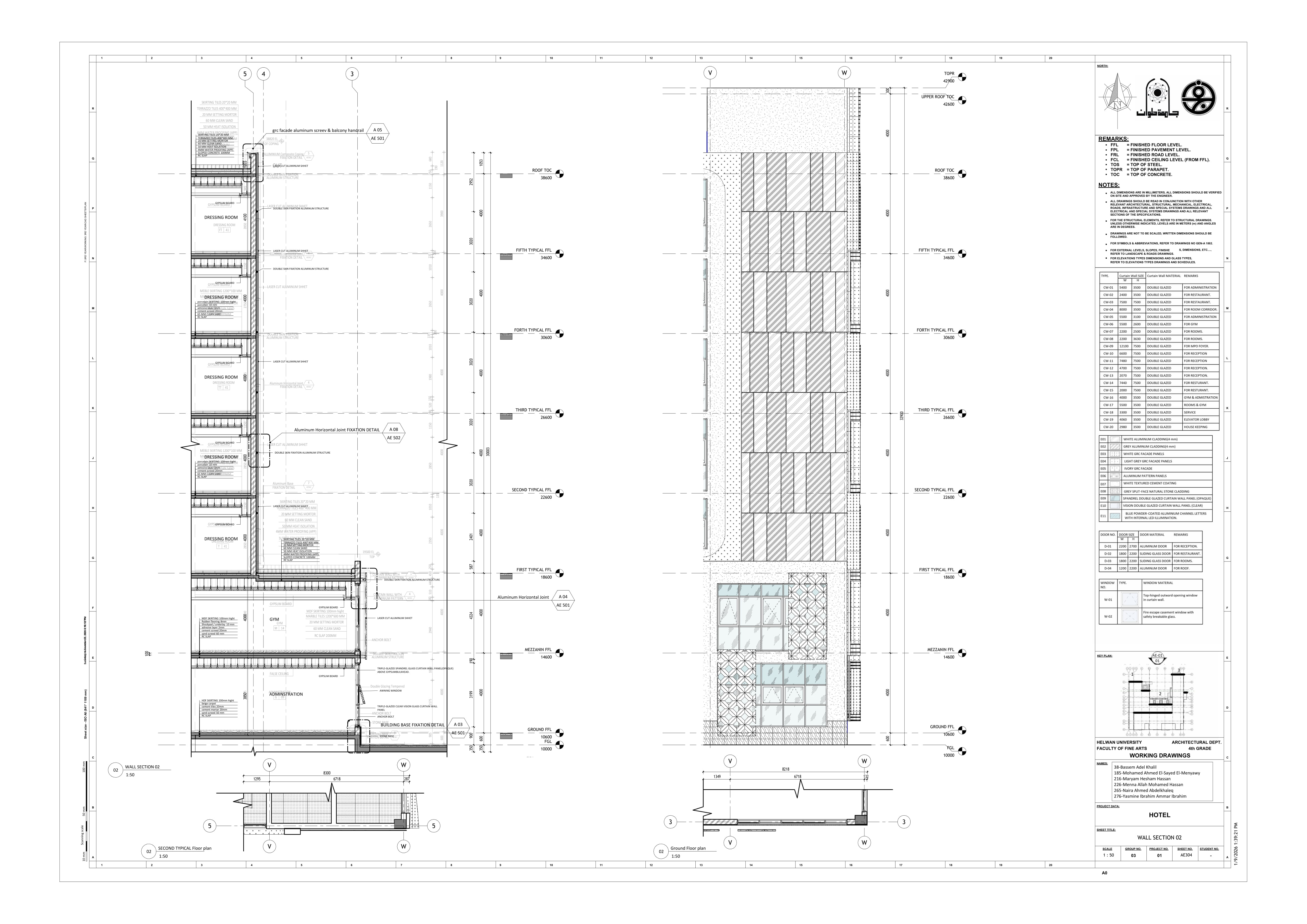 Blue Hotel | 3-Star Hotel Working Drawings-24