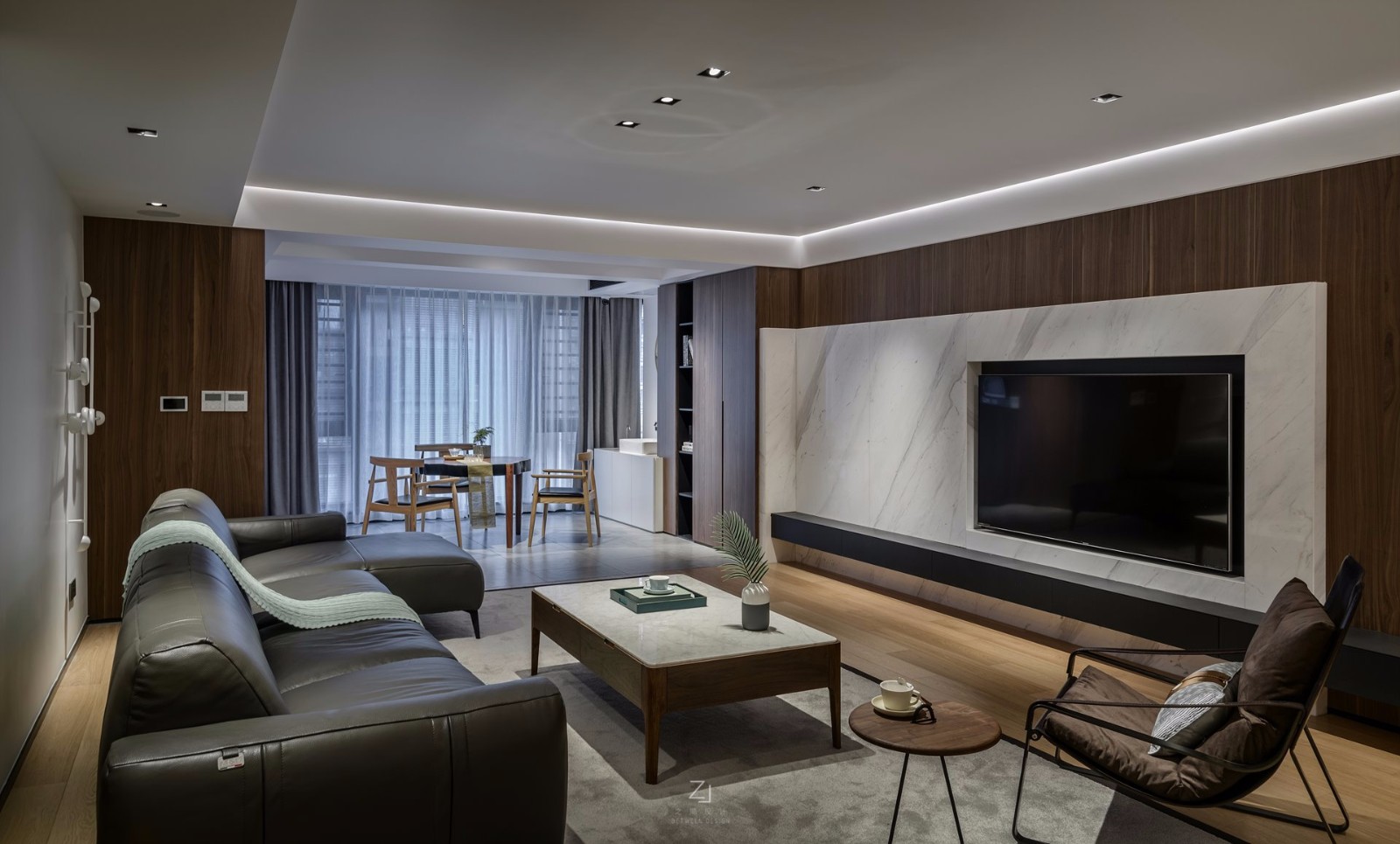 安然——150㎡大气简约住宅  之间设计-13