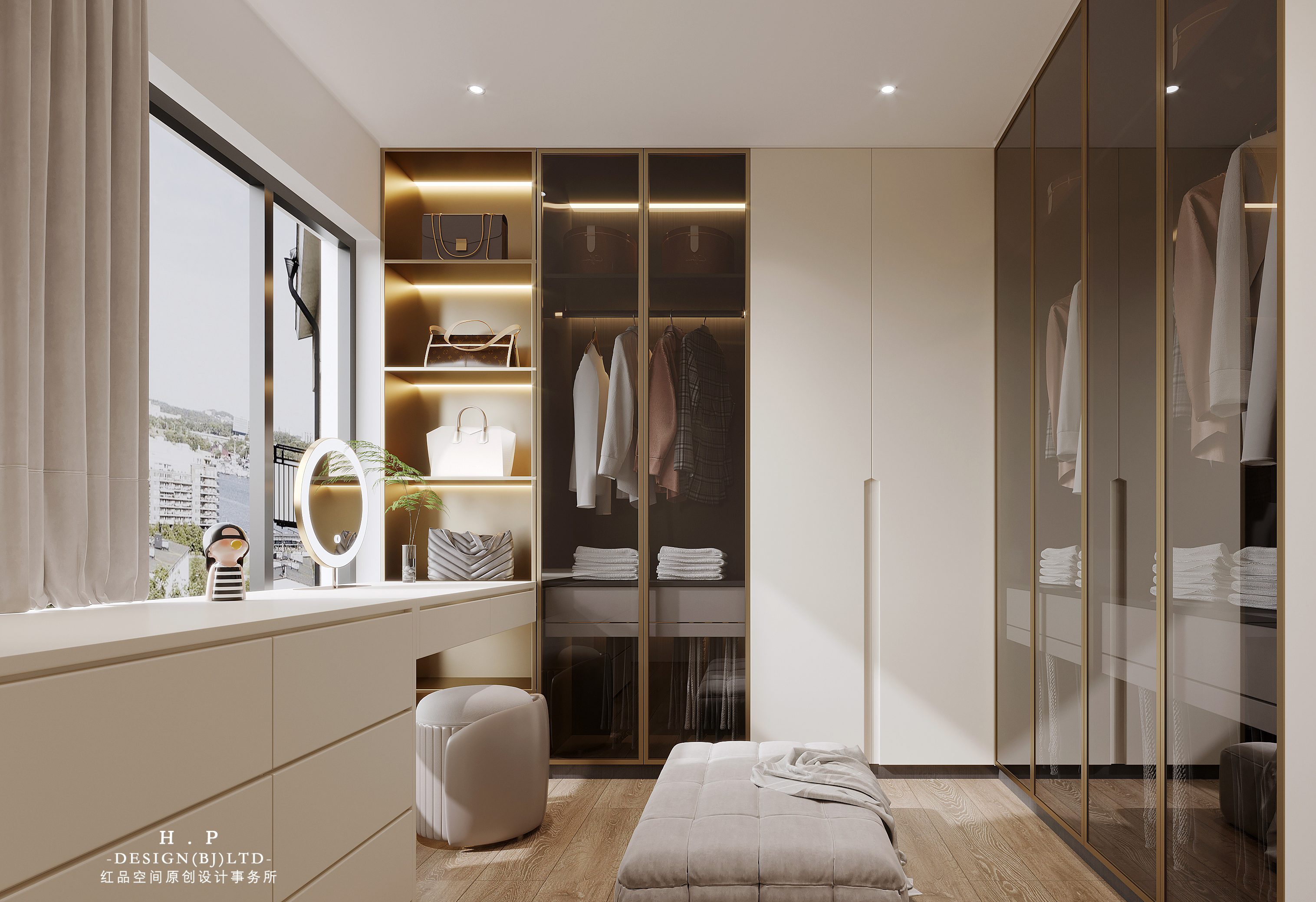 现代轻奢风格家居设计丨中国北京丨红品空间原创设计-28