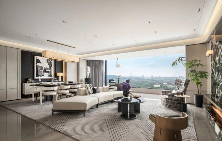 南宁轨道C11大平层344㎡丨中国南宁丨李益中空间设计-3