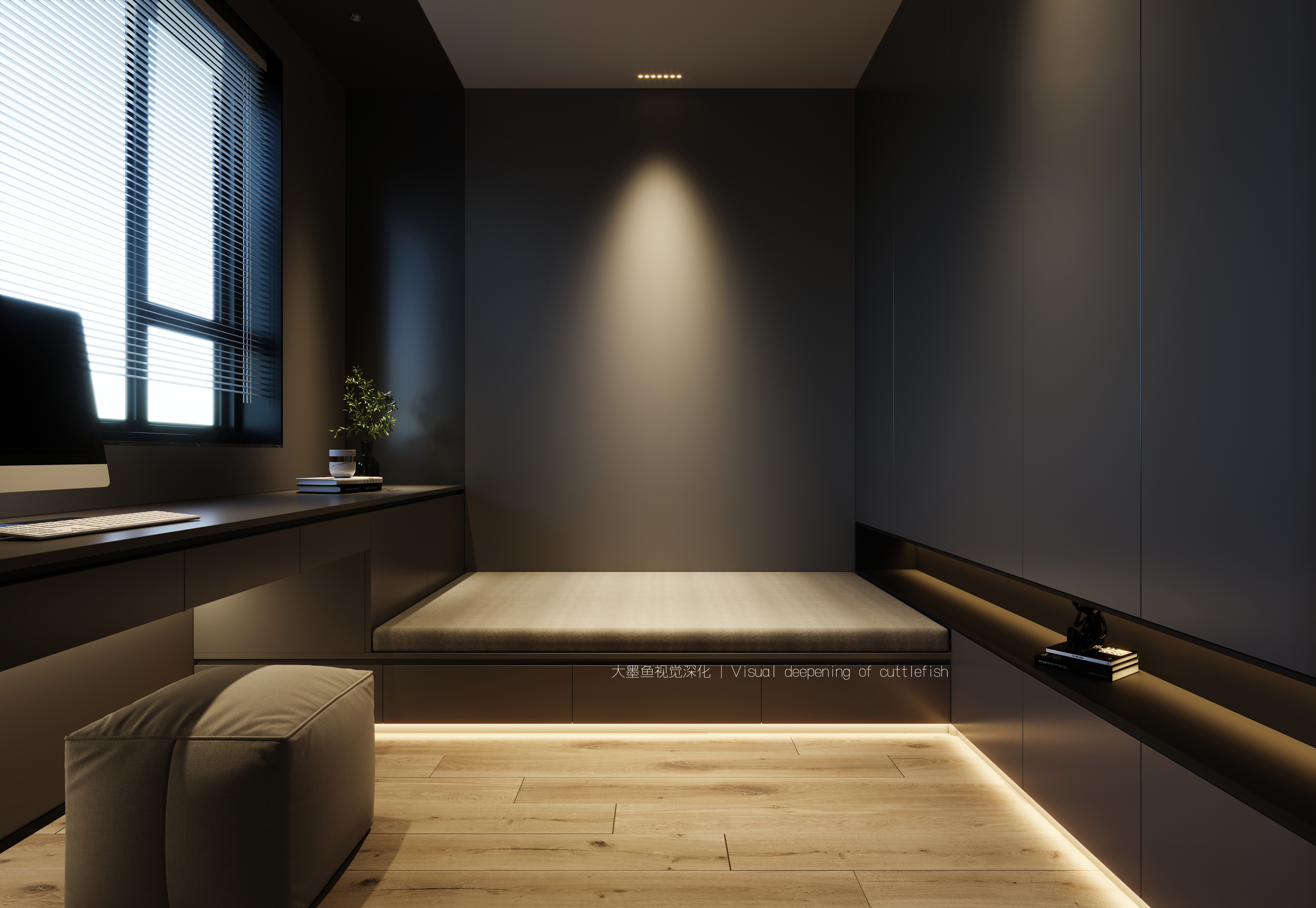 白·黑室内设计案例丨大墨魚視覺深化-15