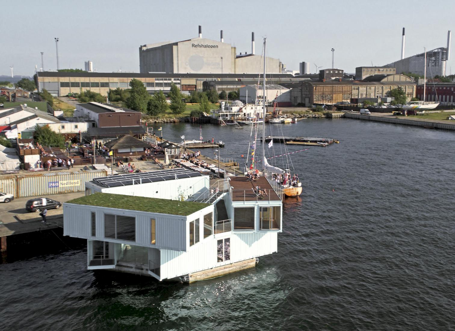 哥本哈根港口的绿色漂浮宿舍-10