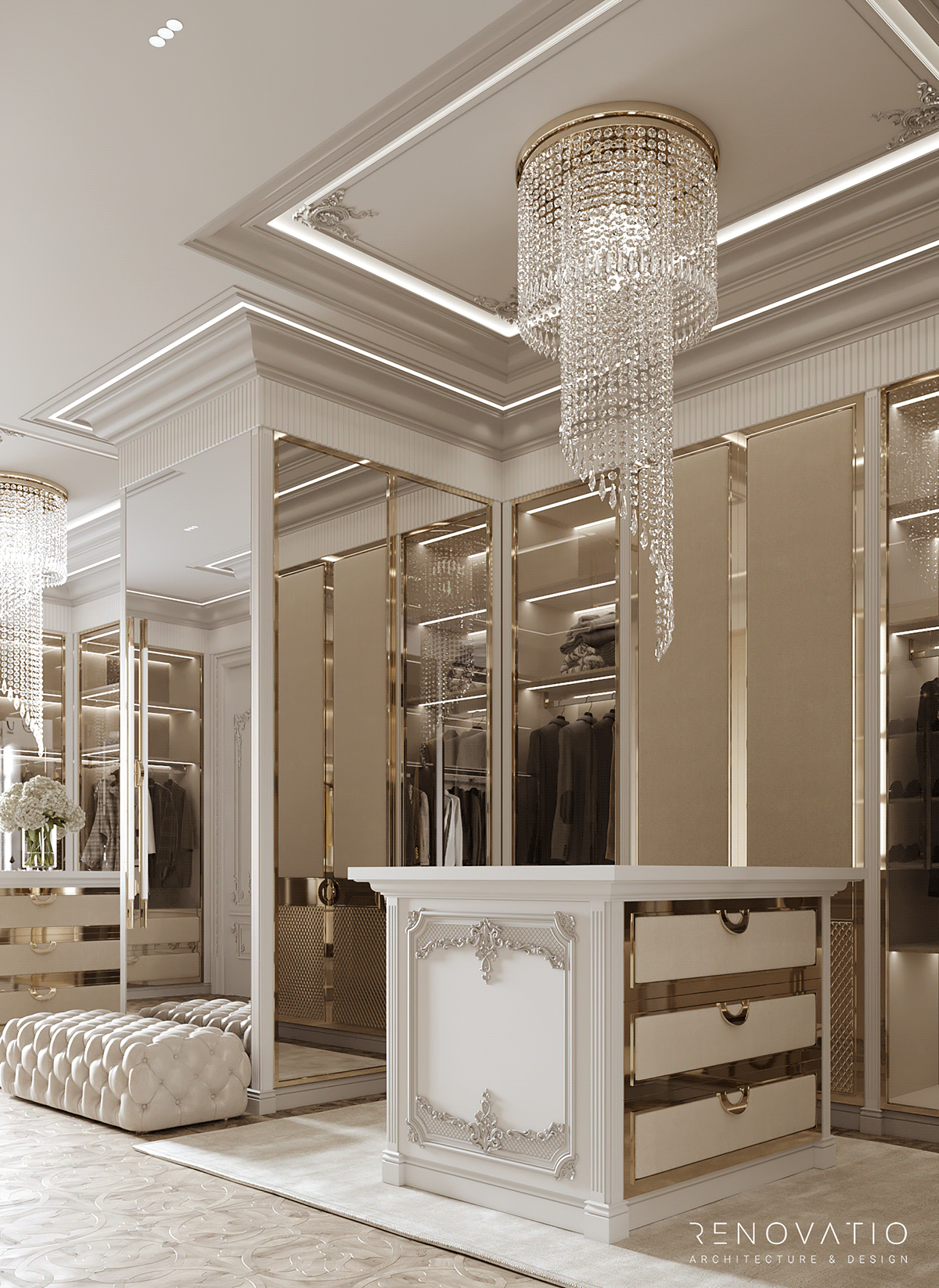 Anastasiya Gushchina丨别墅丨CLASSIC WARDROBE DESIGN-6