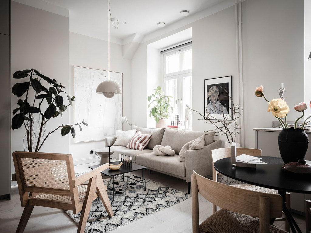 瑞典 28 平米精致蜗居 | 功能分区、迷你风格两不误-3