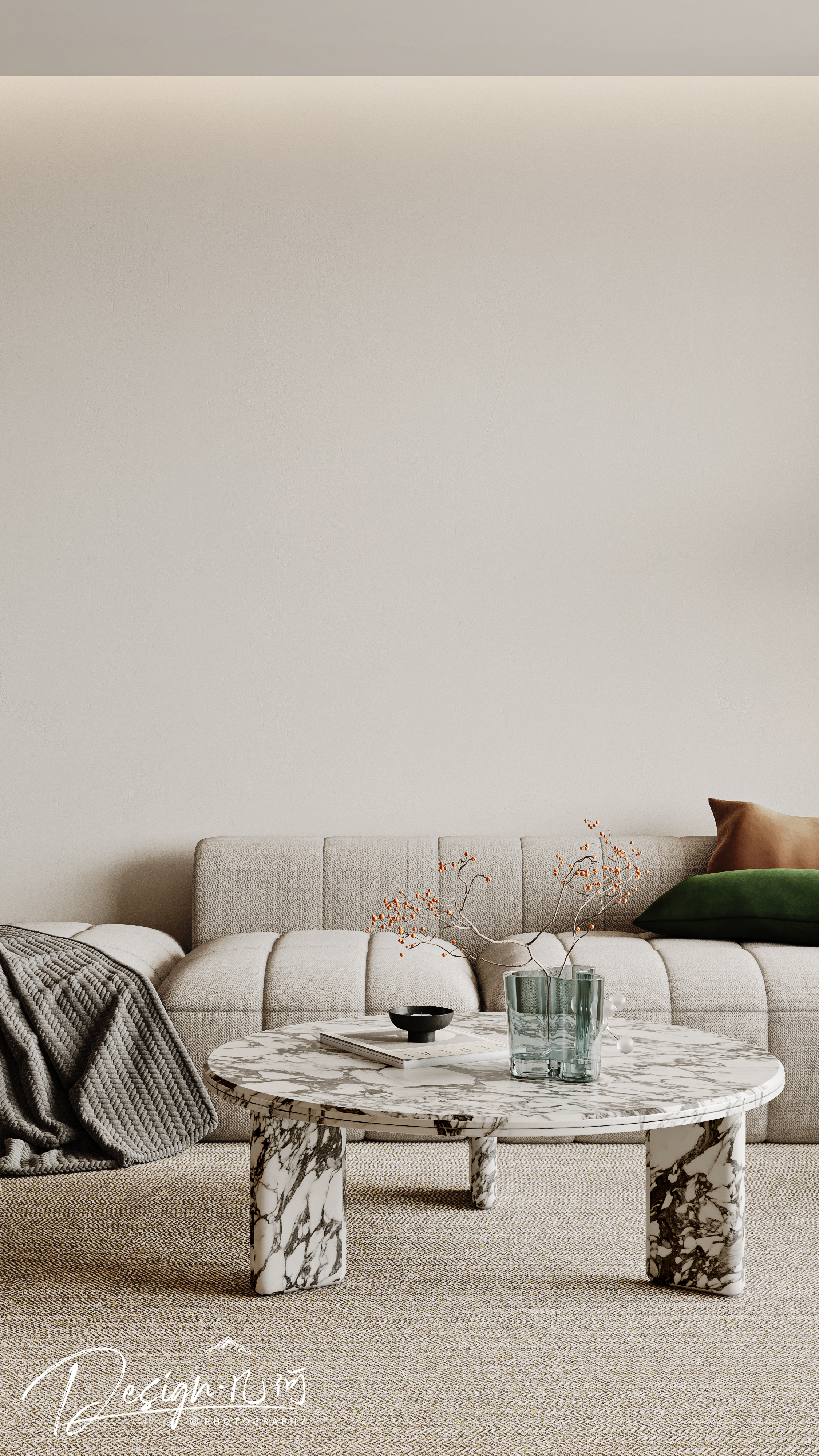 几何空间视觉表现 | 华安府现代奶油风客餐厅-9