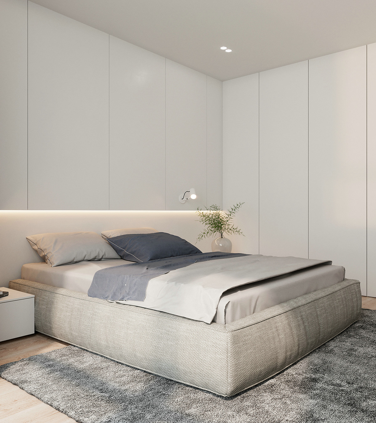 极简风遇上精致白，优雅舒适现代别墅设计-14