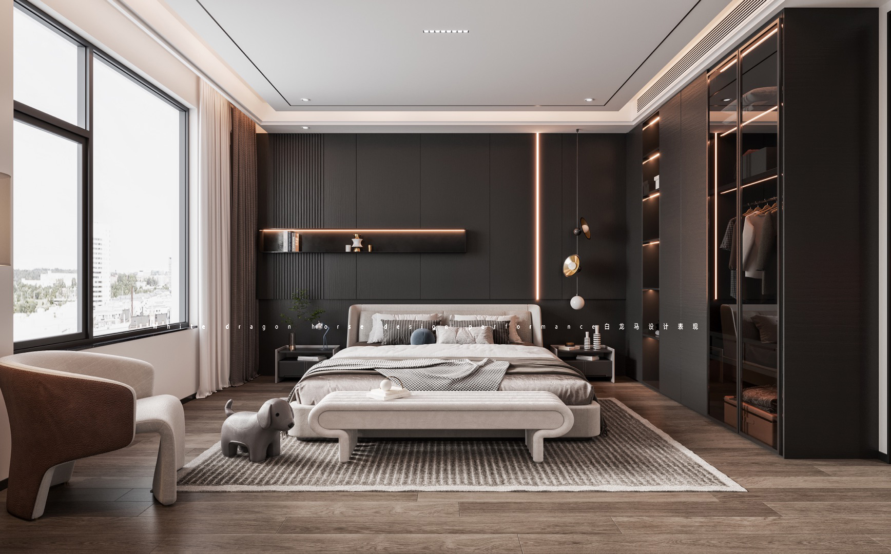 轻奢别墅——白龙马效果图-4