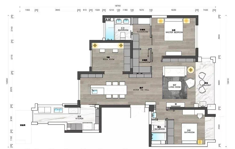 现代简约风 160㎡都市生活空间设计丨中国芜湖丨芜湖鸿鹄设计-1