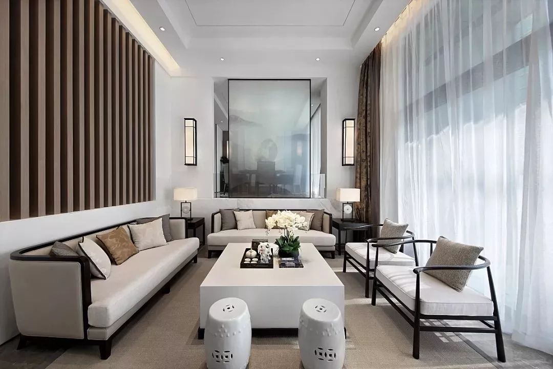 柳州双拼别墅 | 叶胤祥打造 500㎡淡雅中式空间-9