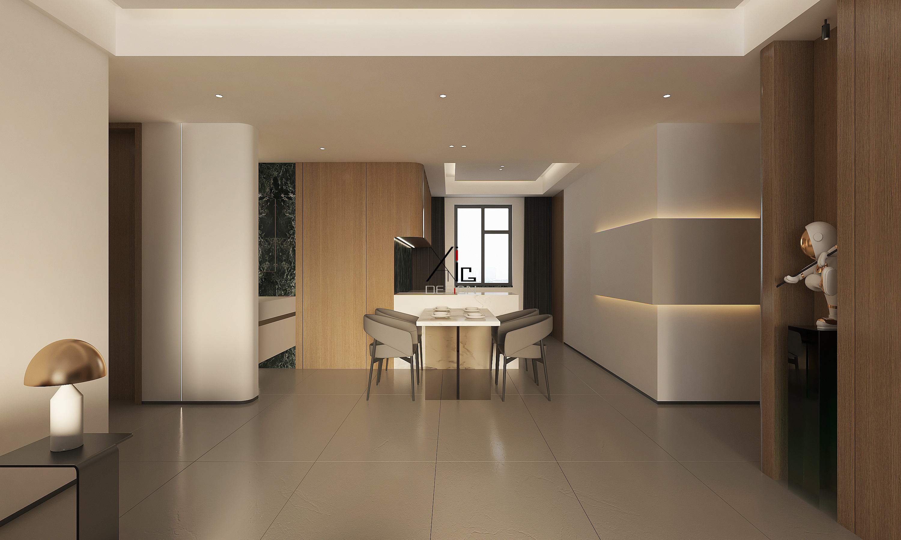 维多利亚五期焦糖色现代简约风格设计丨中国石家庄丨阿召-12