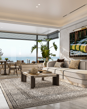 《观海 | 自然肌理与松弛感的现代居所》