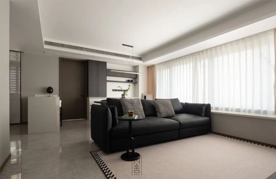 内舍软装丨139㎡现代极简,空间留白演绎更具魅力的生活家!-8