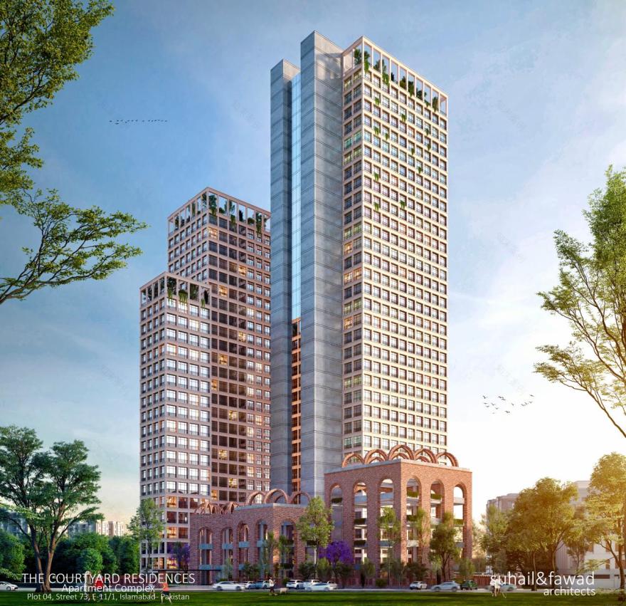 多层住宅建筑丨巴基斯坦伊斯兰堡丨Suhail & Fawad Architects-13