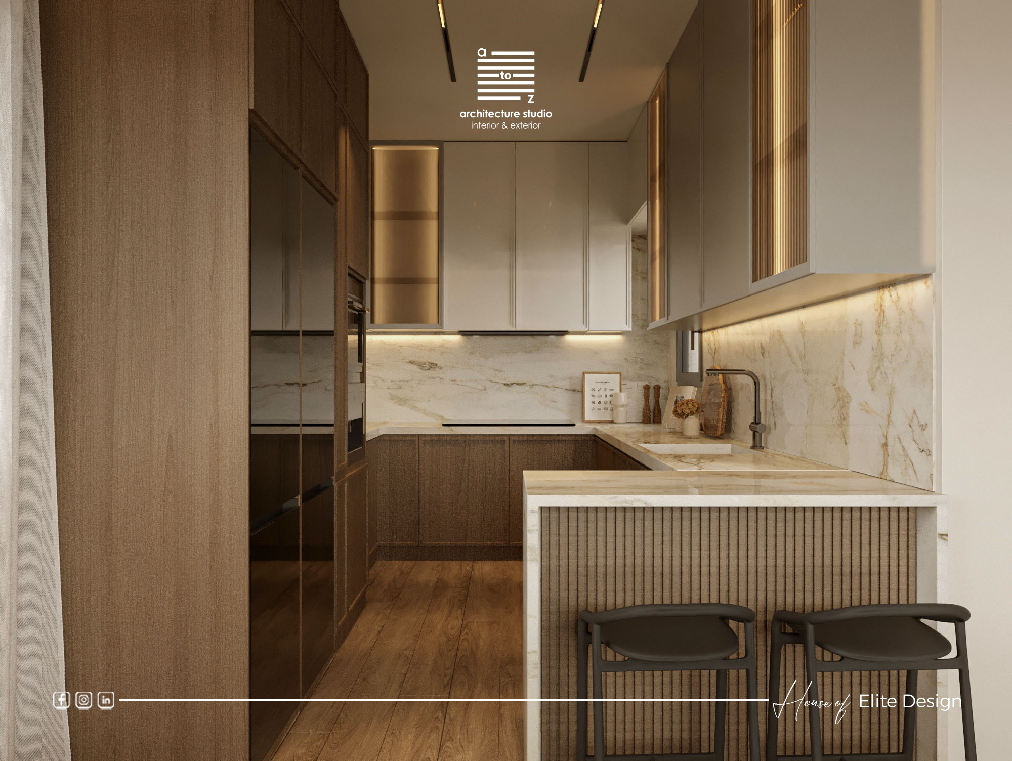 奢华生活 + 厨房

注：原内容 Lu·ury 推测是 Luxury 的拼写错误，这里按 Luxury 来翻译 丨埃及丨A2Z Architects™-13