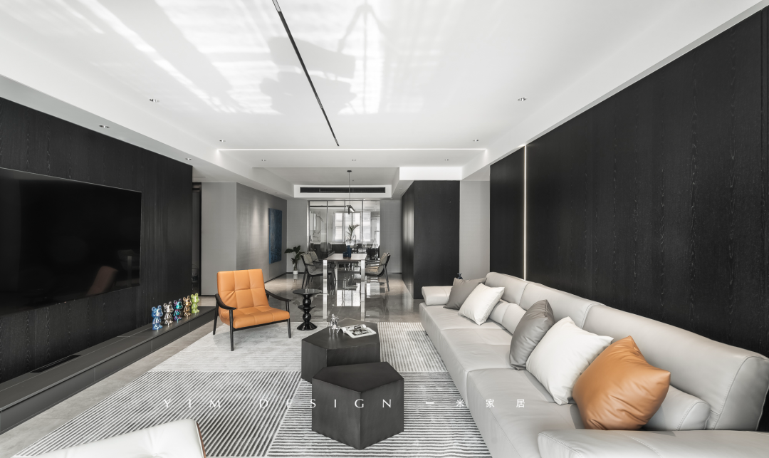黑白格调,现代平层的独特魅力丨李宝红-12