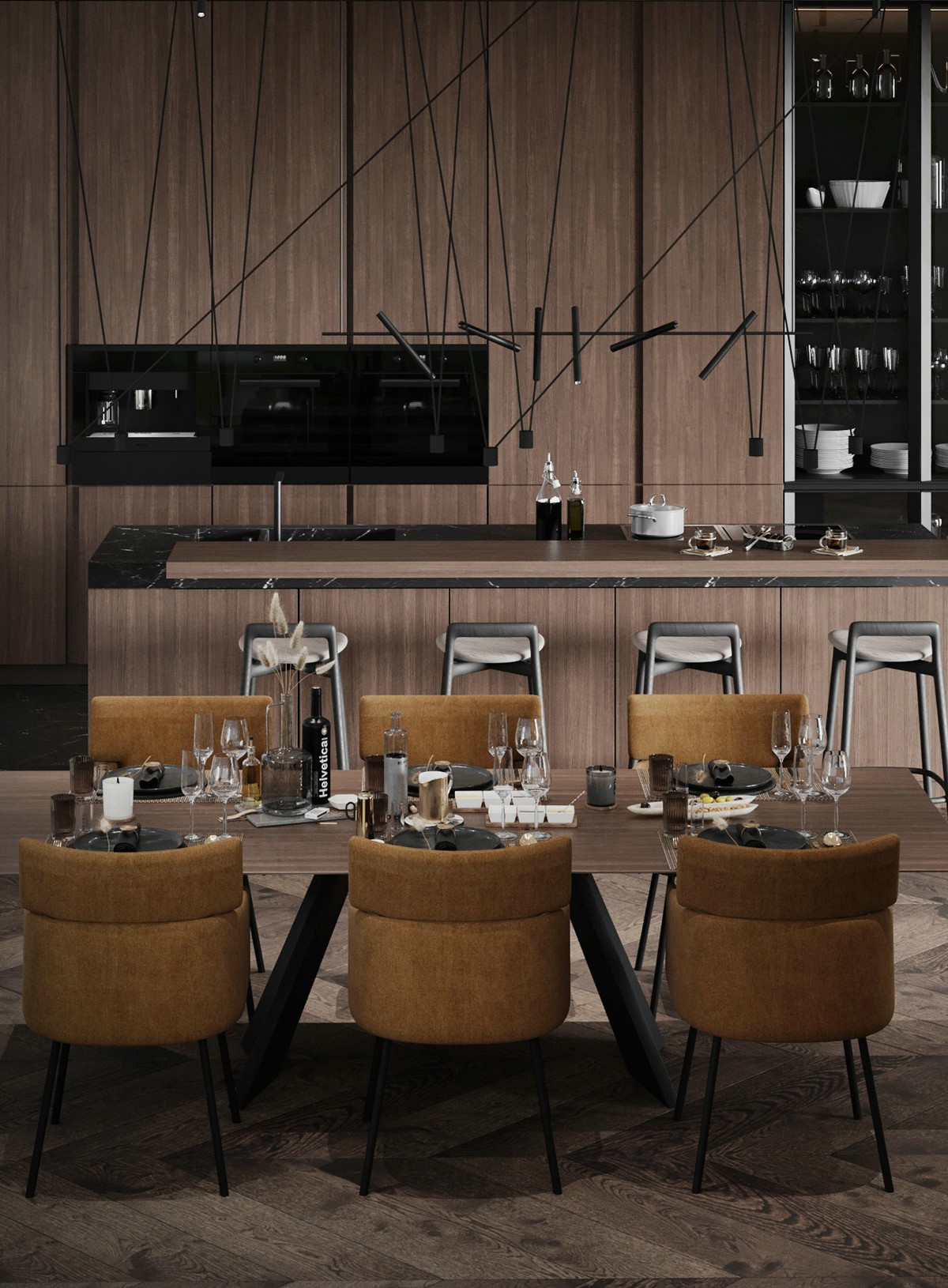 214㎡大平米住宅设计 超有设计感！-6