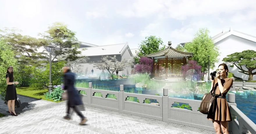 中国院子(南北院子)景观绿化工程-60