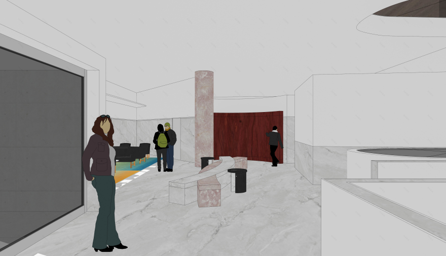 美术培训画室接待厅设计-27