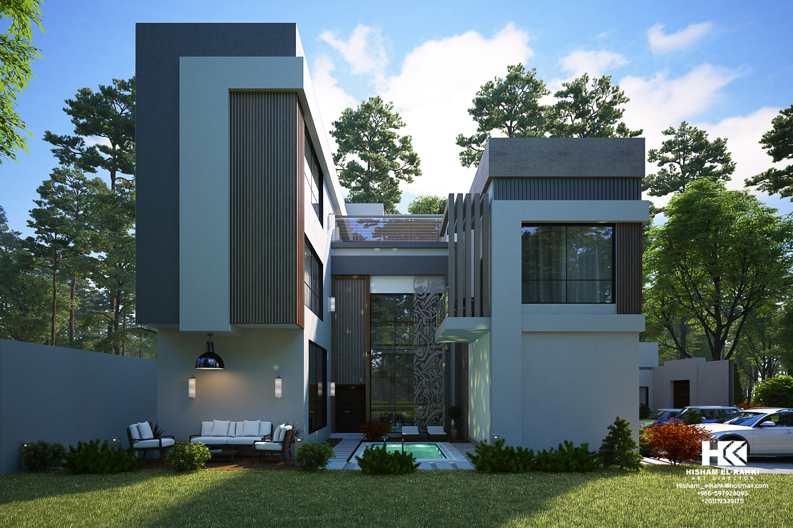 Modern Villa Exterior Design With Landscape-3
