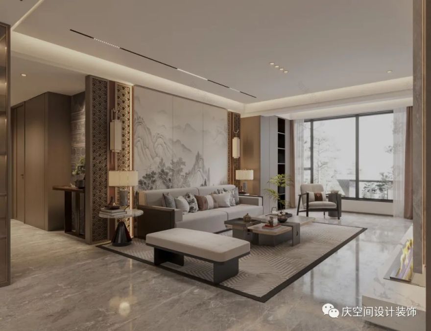 孟津区腾飞花园新中式全案设计丨庆设计机构-25