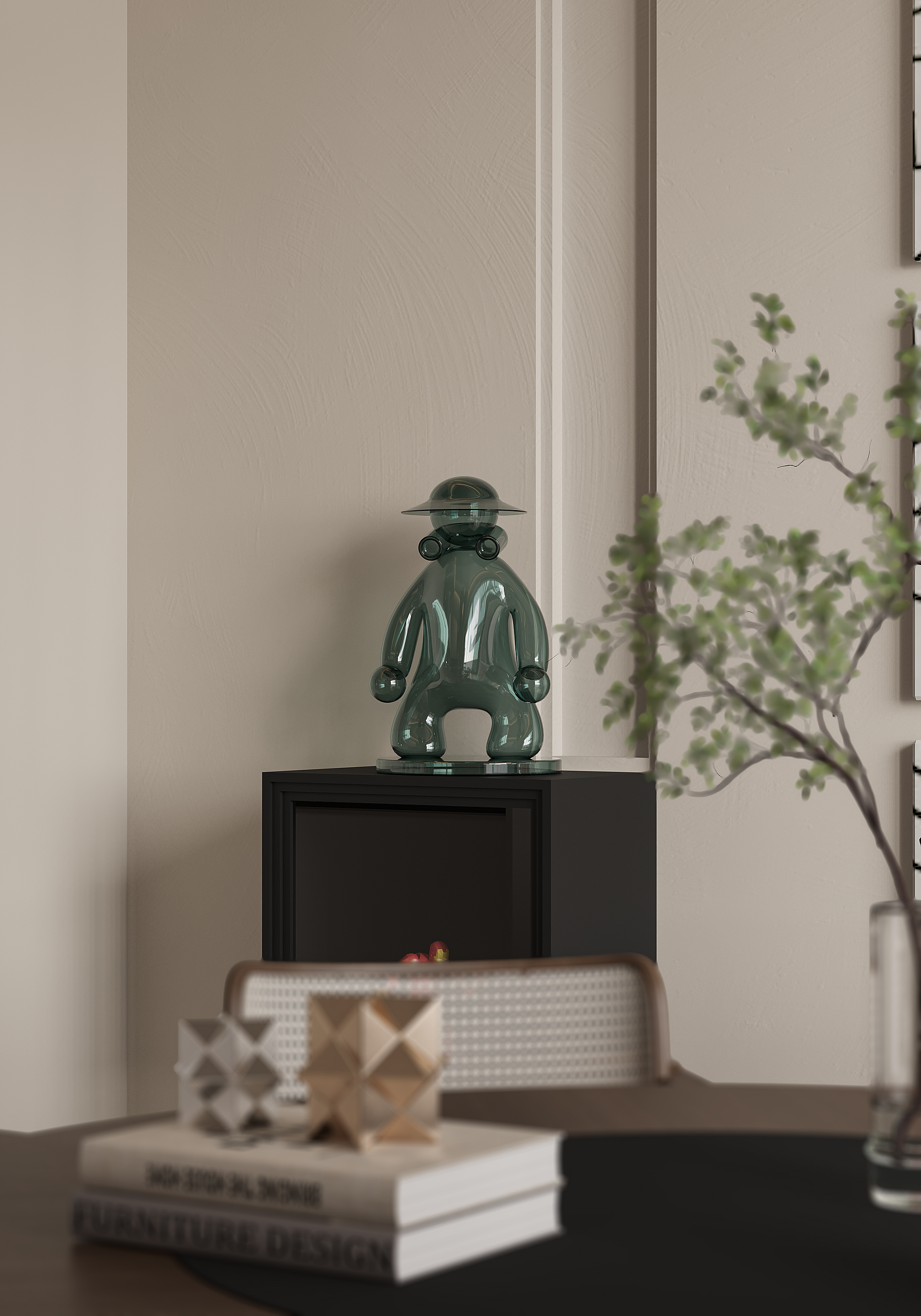 现代奶油风复式楼-6