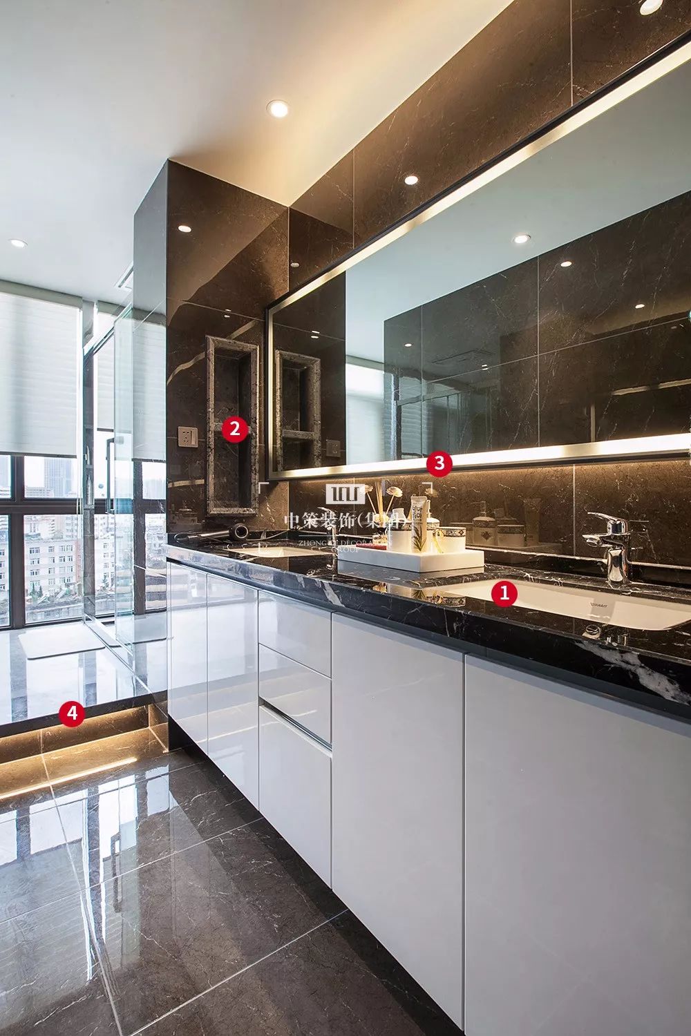 中策装饰 | 青瓷大宅 290 平现代轻奢生活细节设计-54